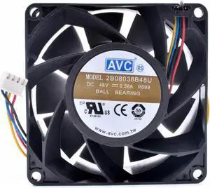 2B08038B48U 8cm 8038 80x80x38mm 48V 0.58A communication server chassis cooling fan
