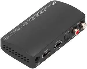 HDMI Splitter, HDMI Audio Extractor Switch, Bluetooth 5.0/4K/60HZ Analog Stereo R/L Audio Extractor Compatible with Dolby HD/DTS HD/Dolby Atoms/Dolby AC3/DTS/LPCM (HDCN0052M1)