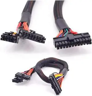 18 + 10pin to 24Pin ATX Power Supply Cable 20+4Pin with Sleeve for Corsair RMi Series RM1000i RM850i RM750i RM650i