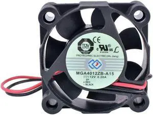 MGA4012ZB-A15 4cm 40mm 4015 12V 0.20A 2-wire double ball bearing large air volume cooling fan