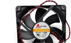 YW12025024BH 24V0.28A 12CM12025 120*120*25MM 2 wire cooling fan