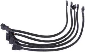 10pcs/lot 27cm 4Pin PWM Connector Computer Case Fan Extension Cable w/ Black Sleeved 10pcs/lot 27cm 4Pin PWM Connector Computer Case Fan Extension Cable w/ Black Sleeved