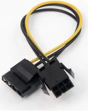 Molex To PCI E Power Adapter IDE 4Pin 4 Pin Female to 6 Pin Female 6Pin Graphics Video Card Converter Cable 1 pcs wholesale Molex To PCI E Power Adapter IDE 4Pin 4 Pin Female to 6 Pin Female 6Pin Graphics Video Card Converter Cable 1 pcs wholesale