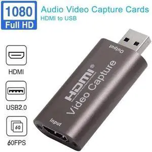 Mini 4K Video Capture Card 1080P 60fps HDMI to USB Game Recording Box for PS4 Game DVD Camcorder Recording Live Streaming