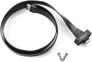 MZHOU USB 3.1 Type C Front Panel Header Extension Cable 57 cm, USB 3.1 Type E to USB 3.1 Type C Cable,Gen 2 10 Gbps Internal Adapter Cable,with Mount Screw.57 cm (57 cm)