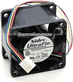 Original NIDEC 6038 12V 1.60A V60E12BS1B5-07T11 DELL C2100 Cooling fan with 4 Wires 4 Pins