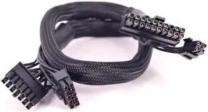 14pin +10pin to 24Pin ATX Power Supply Cable 20+4Pin with Sleevefor Corsair AXi Series AX1500i AX1200i AX860i AX760i Modular