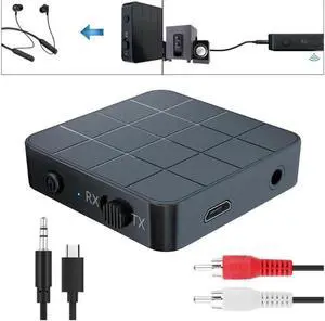 2 IN 1 Bluetooth 5.0 Transmitter Receiver Wireless Audio Aux 3.5mm Adapter For TV Computer Speaker Car Stereo 3.5mm AUX Jack RCA Adapter