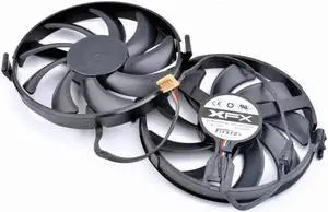 XFX R9 370 380 Demon FDC10H12S9-C 12V 0.35A 4 lines 4pin graphics card cooling temperature control dual fan