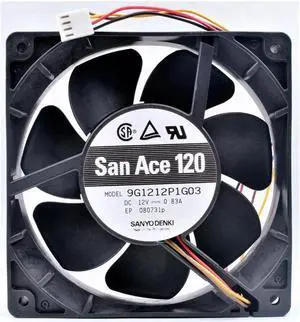 9G1212P1G03 12cm 12038 120x120x38mm 12V 0.83A server chassis large air volume cooling fan