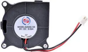 A4020L12S DC 12V 0.06A 2-Pin Brushless Cooling Cooler Centrifugal Blower Fan 4020