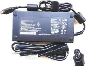 Replacement AC Adapter 19.5V 11.8A for Clevo P750DM-G P770DM P751ZM Gaming Laptop A12-230P1A A230A003L X01 T5 T5S T5X T7 230W 4 PIN