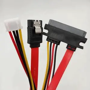 JAENFONG SATA 7+15 To SATA 7pin Data Power Cable Integrated Line Small 4pin Reverse Bend XH2.54 SATA Cable(0.3m) JAENFONG SATA 7+15 To SATA 7pin Data Power Cable Integrated Line Small 4pin Reverse Bend XH2.54 SATA Cable(0.3m)