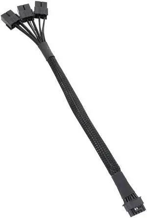 JAENFONG 16Pin PCIE GPU Cables Sleeved PSU Extension Cable Mini 12+4 Pin Male to 3x8Pin Connector Graphics Card Power Supply