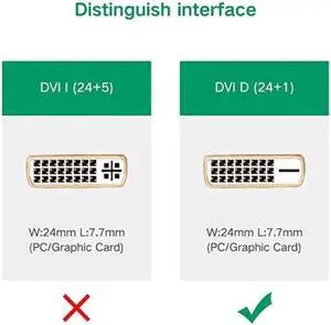 UGREEN 50cm MM119 1080P Full HD VGA to DVI (24+1) Male to Female Adapter Cable for Computer/PC/Laptop HDTV Projector DVD Graphics Card and More VGA / DVI Enabled Devices Cable