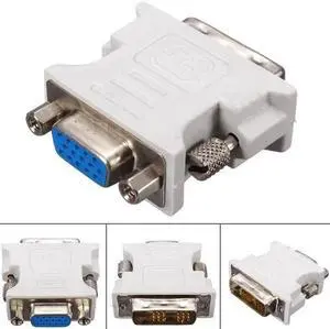 1pc DVI-D To VGA Adapter DVI-D 18+1Pin Dual Link Male to VGA 15 Pin Female Plug Adapter For PC Laptop