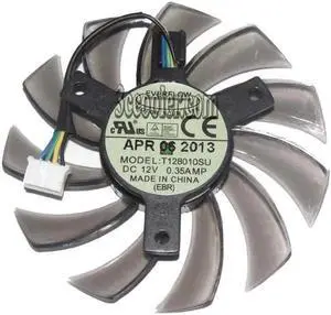 Vga Video Card Cooling T128010SU 12V 0.35A 4 Wires 4 Pins Frameless Cooler