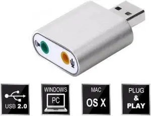 1pcs Audio Sound Card Adpater Mini External USB 2.0 7.1 CH Virtual Audio Sound Card Adapter Converter for Notebook PC