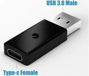 USB 3.0 Male to USB 3.1 Type C Female Data Converter USB 3.0 to USB-C Female Adapter Port for Laptop Phone Black Converter