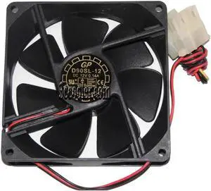 YateLoon 92*25mm D90SL-12 12V 0.14A 2 wires 2 pins 9cm Case fan cpu cooler