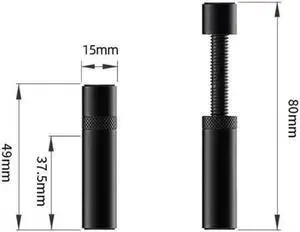 Graphics Card GPU Support Bracket, Adjustable Height GPU Sag Stand Bracket with Magnet and Non-Slip Sheet, GPU Holder for Prevent Universal VGA Graphics Card Sag 49-80mm "- - Black