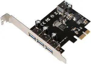 Weastlinks USB 3.0 (3+1) 3 External + 1 Internal Ports PCI-e PCI Experss PCIE Controller Riser Card Adapter Weastlinks USB 3.0 (3+1) 3 External + 1 Internal Ports PCI-e PCI Experss PCIE Controller Riser Card Adapter