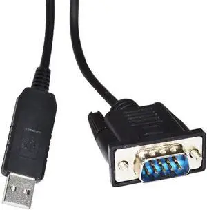 JAENFONG CHIP USB TO RS232C DB9 D-SUB 9PIN ADAPTER CONVERTER SERIAL COMMUNICATION CABLE SUPPORT WIN10/8/7/MAC/VISTA/LINUX (DB9 MALE) Cable length:(1.8M)