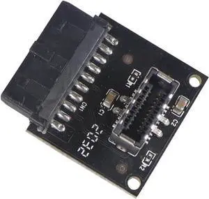 USB 3.1 Front Panel Socket to USB 3.0 20Pin Header Male Extension Cable Adapter for Motherboard Card 20P USB to Type-E Connector (Black 1piece)