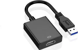 USB to HDMI Adapter SENGKOB USB 3.0/2.0 to HDMI 1080P Video Graphics Cable Converter with Audio for PC Laptop Projector HDTV Compatible with Windows XP 7/8/8.1/10