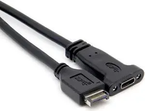 Motherboard Expansion Cable USB 3.1 Type E Male to USB-C Female 50cm Front Panel Header Computer Connector Motherboard Expansion Cable USB 3.1 Type E Male to USB-C Female 50cm Front Panel Header Computer Connector