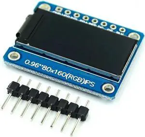 JAENFONG 10pcs TFT Display 0.96 inch IPS 7P SPI HD 65K Full Color LCD Module ST7735 Drive IC 80*160 (Not OLED) Forarduino