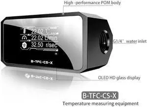 Defednwe OLED Digital Display Meter Water Cooing System Double G1/4'' Flow Sensor Fitting For Water Temperature Meter / Water Flow