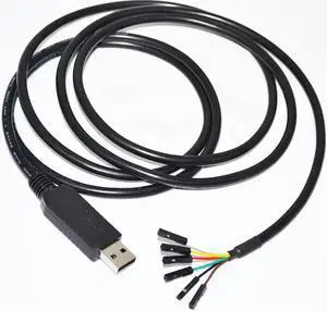 JAENFONG FT232RL CHIP USB TO 6 WAY 0.1" PITCH SINGLE-IN-LINE SIL 6PIN JUMPER DEBUG RS232 SERIAL DEBUG COMMUNICATION CABLE (FT232RL 1X1 6P) Cable length:(1.8M)