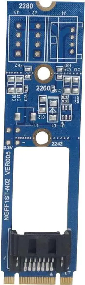 M.2 to SATA 7Pin Adapter Card M.2 Key B-M to SATA3.0 Converter Board for M2 NGFF 2242 2260 2280 SDD