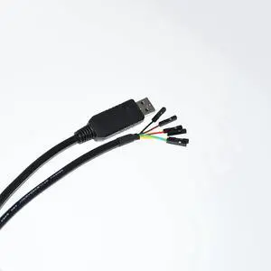 JAENFONG FT232RL CHIP USB TO RS232 CONVERTER 6PIN 6 WAY 0.1" PITCH SINGLE-IN-LINE SIL JUMPER DEBUG UPGRADE CABLE (FT232RL 1X1 6P) Cable length:(1.8M)