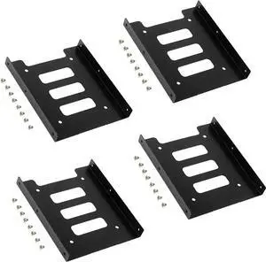 2.5 to 3.5 inch SSD Mounting Bracket HDD Metal Adapter Dock Laptop Hard Drive Holder for 2.5" SSD HDD PC Computer Server (4PCS) 2.5 to 3.5 inch SSD Mounting Bracket HDD Metal Adapter Dock Laptop Hard Drive Holder for 2.5" SSD HDD PC Computer Server (4PCS)