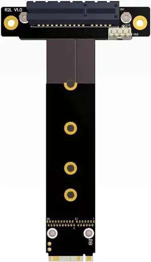 ADT-Link Dual 90Degree Right Angle PCIe 3.0 x1 to x1 Extension Cable R11SL-TL 8G/BPS High Speed PCI Express 1x Riser Card Ribbon Extender ADT-Link Dual 90Degree Right Angle PCIe 3.0 x1 to x1 Extension Cable R11SL-TL 8G/BPS High Speed PCI Express 1x Riser Card Ribbon Extender