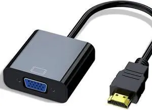 HDMI to VGA Adapter, HDMI Male to VGA Female Connector,Computer Connectors to Monitors Cable,for Computer, Desktop, PC, Monitor, Projector, HDTV, Chromebook, Raspberry Pi, Roku,PS4,Xbox(Black 1pcs) HDMI to VGA Adapter, HDMI Male to VGA Female Connector,Computer Connectors to Monitors Cable,for Computer, Desktop, PC, Monitor, Projector, HDTV, Chromebook, Raspberry Pi, Roku,PS4,Xbox(Black 1pcs)