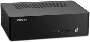 CEMO 9001 Aluminum Alloy Horizontal Type ITX Computer Case HTPC Case Support 1U Flex Power Supply Black - OEM