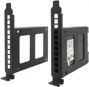 Metal PCI Slot 2.5inch IDE/SATA/SSD/HDD Mounting Bracket Rear Panel Mount Bracket Hard Drive Adapter Tray Caddy with Sata Data Cable (Full Height Bracket)