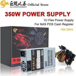 New For NAS POS Cash Register Machine ATX 350W PSU 180-264V 24Pin For Mini ITX Case Small 1U Flex PC Power Supply