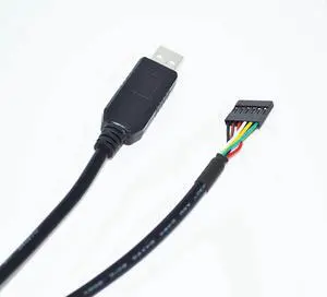 JAENFONG FT232RL CHIP USB TO RS232 CONVERTER 6PIN 6 WAY 0.1" PITCH SINGLE-IN-LINE SIL JUMPER DEBUG UPGRADE CABLE (FT232RL 1X6P) Cable length:5M