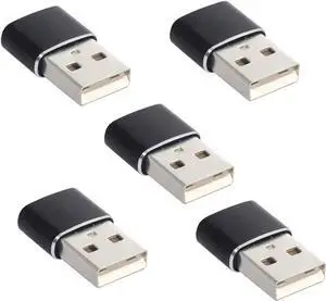 USB C to USB Adapter 5pcs/lot USB C Female to USB Male Adapter USB Type C to USB A Cable Connector Black