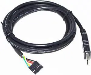 JAENFONG FT232RL CHIP USB TO RS232 CONVERTER 6PIN 6 WAY 0.1" PITCH SINGLE-IN-LINE SIL JUMPER DEBUG UPGRADE CABLE (FT232RL 1X1 6P) Cable length:5M