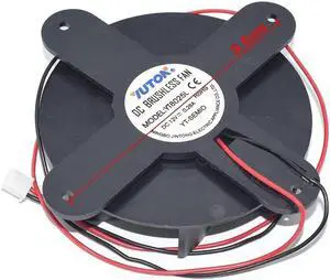 New 2Lines Cooler For Turtle Hatcher DC12V 0.28A Cooling YT8025L M4-7G YUTON Car Refrigerator Silent 8025 Cross Butterfly Fan