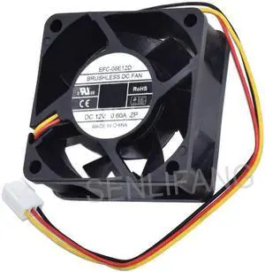 Original EFC-06E12D 6025 60*60*25MM cold 6 12V 0.60A 3 wires square inverter fan Original EFC-06E12D 6025 60*60*25MM cold 6 12V 0.60A 3 wires square inverter fan