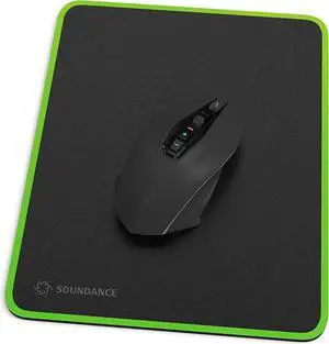 Mouse Pad for Optical Mice Fast DPI Speed, Waterproof Computer Mouse Mat with Ultra-Smooth Surface, Anti-Slip Rubber Base, Portable Mousepad for Gaming Office, 10 × 7.8 Inches, Black