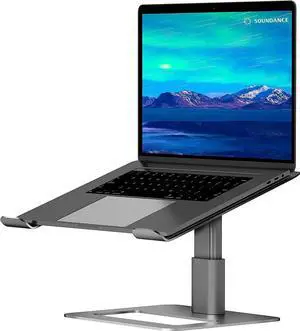JAENFONG Adjustable Laptop Stand for Desk, Computer Stand, Ergonomic Laptop Riser Holder Compatible with 10 to 17.3 Inches Notebook PC Computer, Aluminum Grey