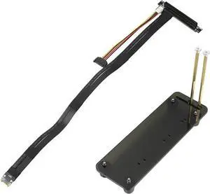 ADT-LINK M.2 NGFF NVMe Key M Extender Cable to PCIE x16 Graphics Card Riser Adapter 16x PCI-e w/Vertical Bracket Stand Holder Base (50cm,Magnetic Base)
