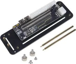 M.2 WiFi (A/E Key) External Graphics Card Stand Bracket w/ PCIe 3.0 4X PCI-E x4 Riser Cable Compatible with ITX STX NUC VEGA64 GTX1080ti (50cm,PCIe X1 Dock)